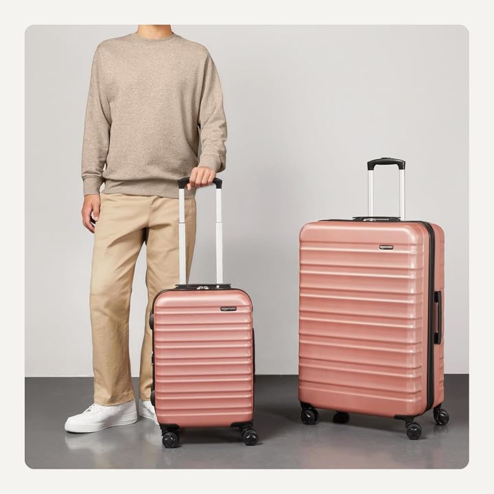 Amazon Basics 2-Piece Set (21", 30"), Hardshell Suitcases With Wheels, Expandable For Up to 25% More Space, With Scratch-Resistant Surface, Four...