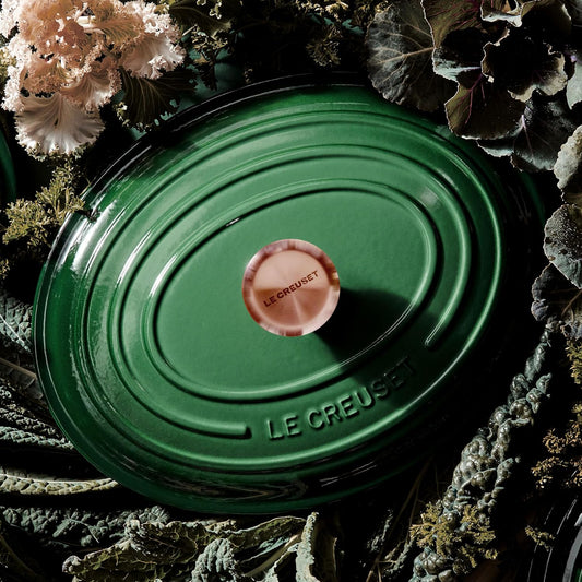Le Creuset Signature 8-quart Oval Dutch Oven with Copper Knob - Enameled Cast Iron (Artichaut)
